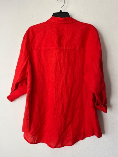 NWT Linen Front button Sigrid Olsen Multicolor Tunic Sz XL, 1X, 2X - Picture 7 of 17