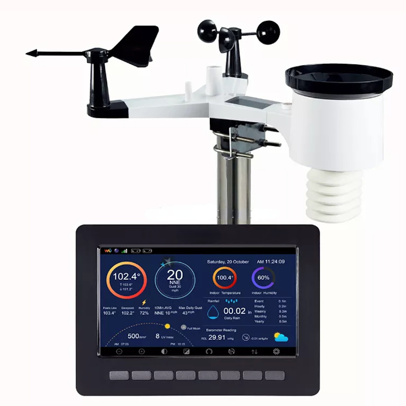 Wifi And Real-time Internet Publishing Weather Station