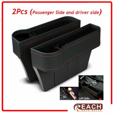 2x Car Seat Crevice Box Storage Cup Holder Organizer Auto Gap Pocket Stowing