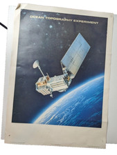 Listing image for Fairchild Space Co Topex / Poseidon Satellite Ocean Technology Poster NASA 1988