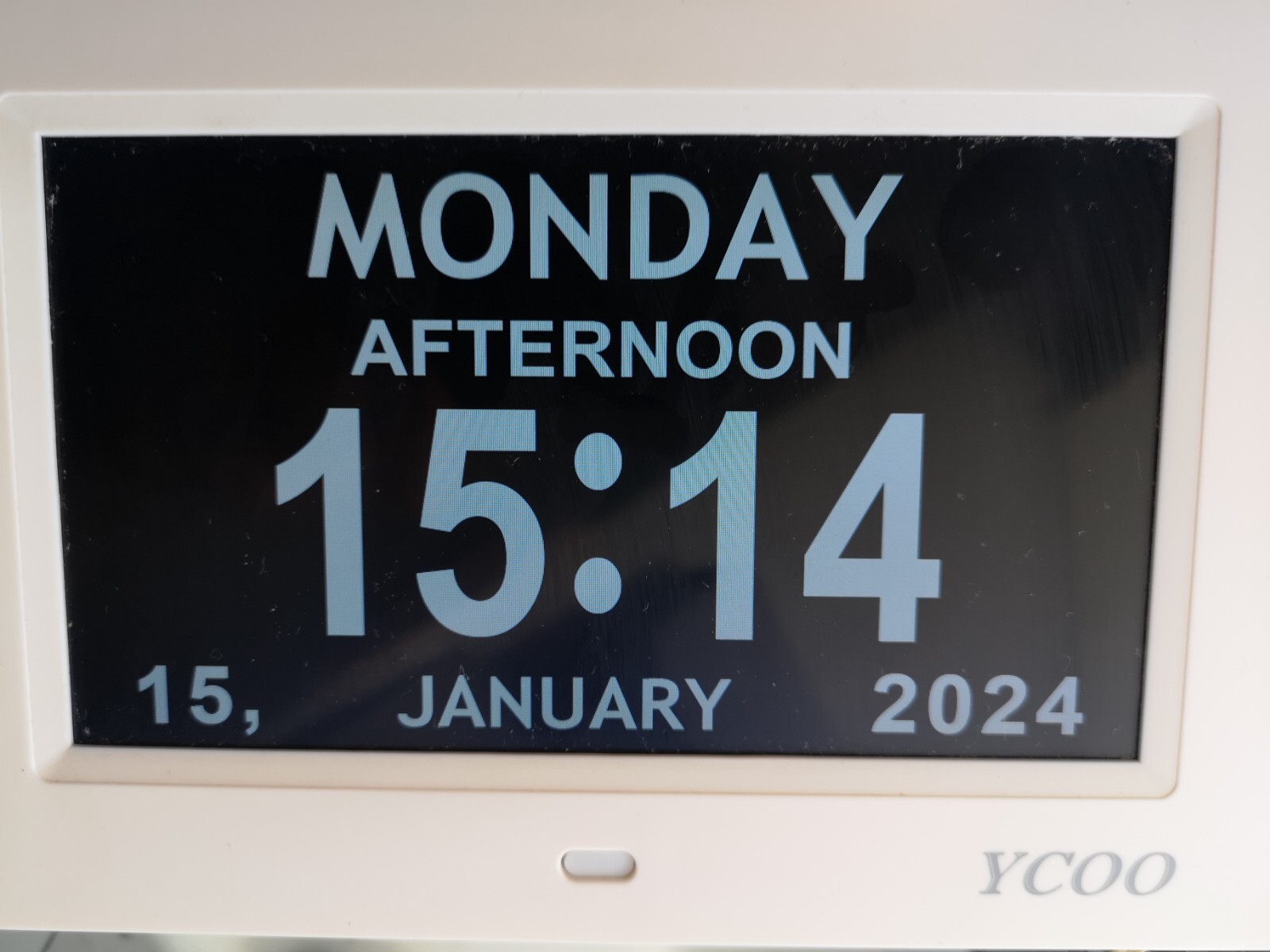 YCOO 7 inch Digital Day Calendar Clock for Memory Loss Dementia and the