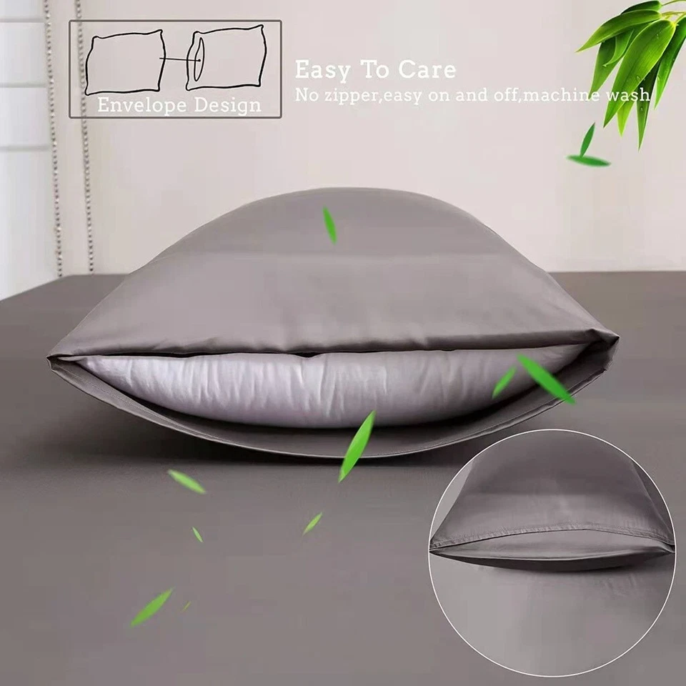 100% Bamboo Sheet Sets, Soft, Cooling & Breathable Bed Sheets - Image 3 of 4