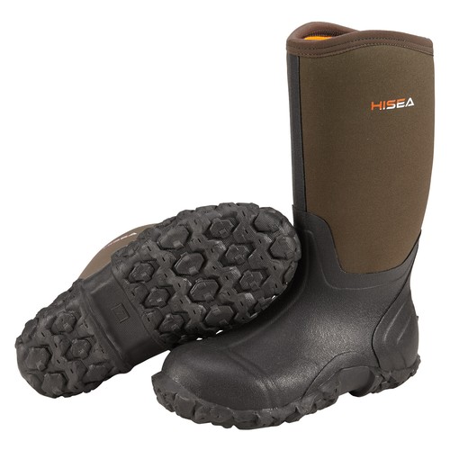 HISEA Men Neoprene Rain Boots Waterproof Insulated Hunting Fishing Mud Work Boot - Picture 29 of 68