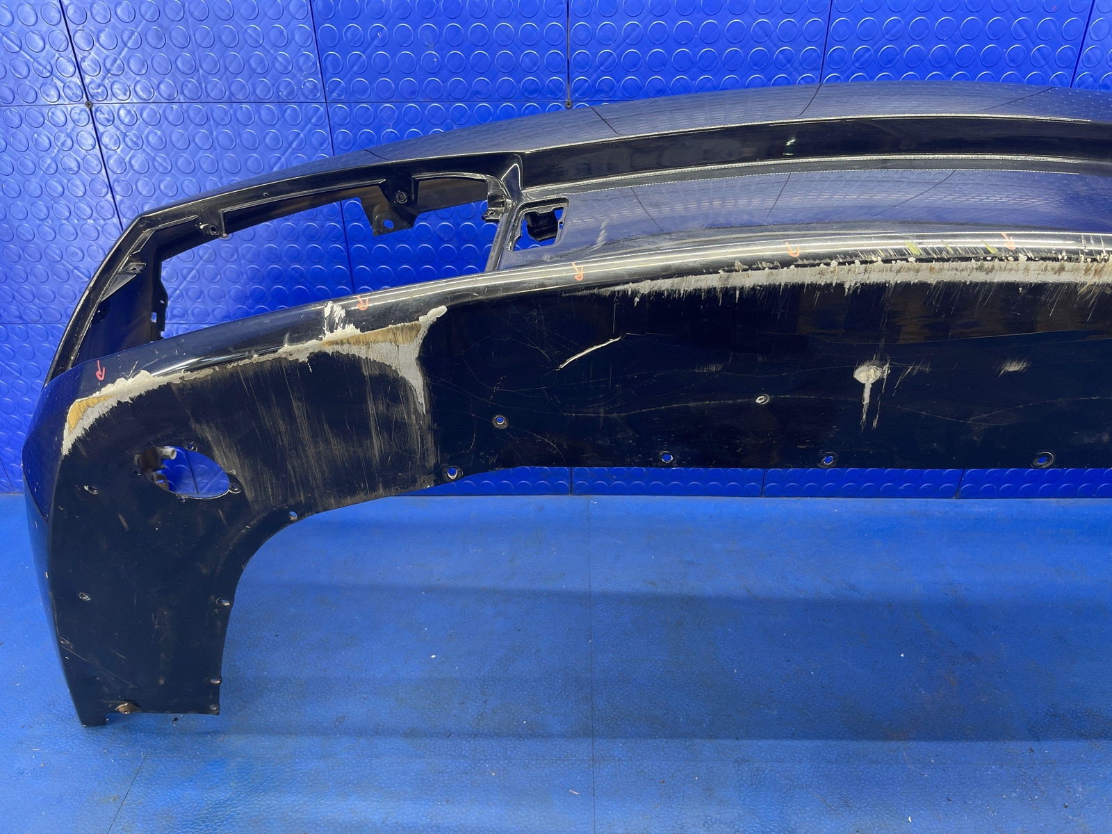 LAMBORGHINI GALLARDO OEM SPYDER FRONT BUMPER COVER NERO NOCTIS (LY9B) *CRACKED*
