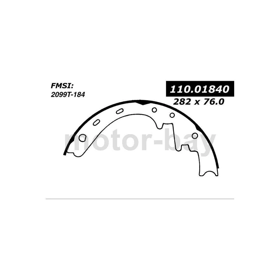 Rear Drum Brake Shoe Fits 1967 1968 1969 Lincoln Continental - Image 2 of 3