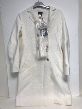 Liu Jo Women's Cappotto Wool Trench Coat, Star White Uk Size 12