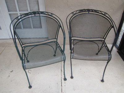 Rus Woodard Sculpture Wire Vintage Patio Chair Set Of Two No - Wire Patio Chair Rus Woodard Sculpture Wire Vintage Patio Chair Set Of Two No - Wire Patio Chair