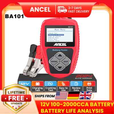Car Battery Tester 12V Digital Meter Diagnostic Tool,100-2000 CCA Load Capacity