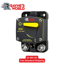 50 Amp 12-48V DC Circuit Breaker Heavy Duty Cars/Amps/Boats/Solar/Inverter/RV