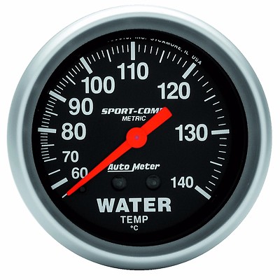 AutoMeter 60-140 °C Sport-Comp Analog Water Temperature Gauge 3431-M