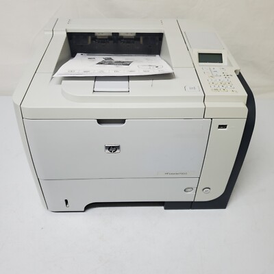 HP LaserJet P3015DN Printer W/ Toner 32K Pgs Yellowing Cosmetic Wear Duplex