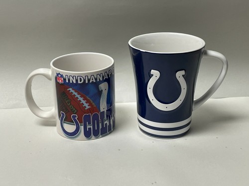 TWO Indianapolis Colts NFL Authentic Ceramic Coffee Mugs - Picture 2 of 8