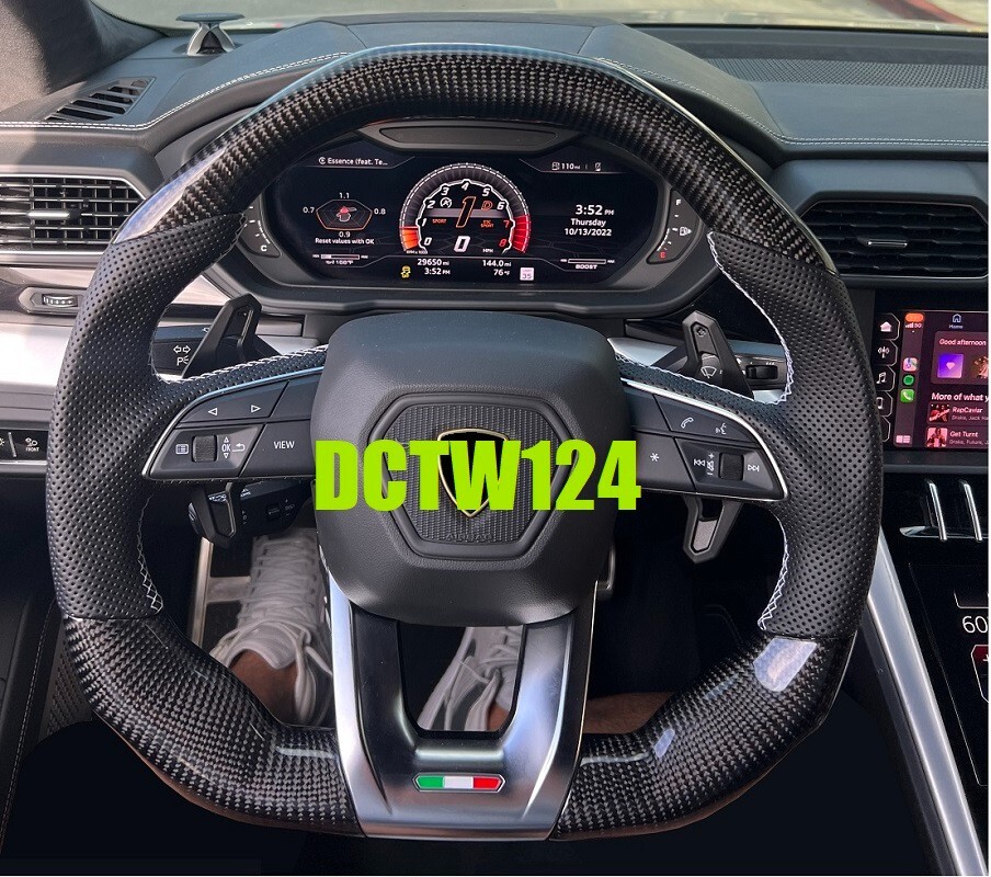Real Carbon steering wheel Lamborghini URUS 18~ RED stitching core exchange