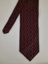 Tom James Mens 100% Silk Tie Necktie 58x3.75 Red Hand Made USA Mint