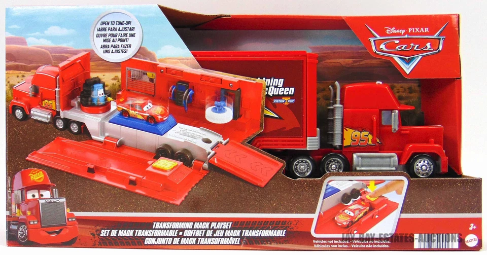 NEW DISNEY PIXAR CARS TRANSFORMING MACK PLAYSET 2 IN 1 GUIDO HDC75 2021 MATTEL - Изображение 2 из 4