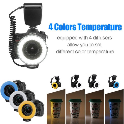 New Macro LED Ring Flash Light RF 550D For Nikon Canon Olympus Fuji DSLR Cameras - Picture 14 of 21