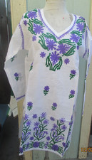 Elegance beautiful embroidery cotton bland kurta/dressXL size 44