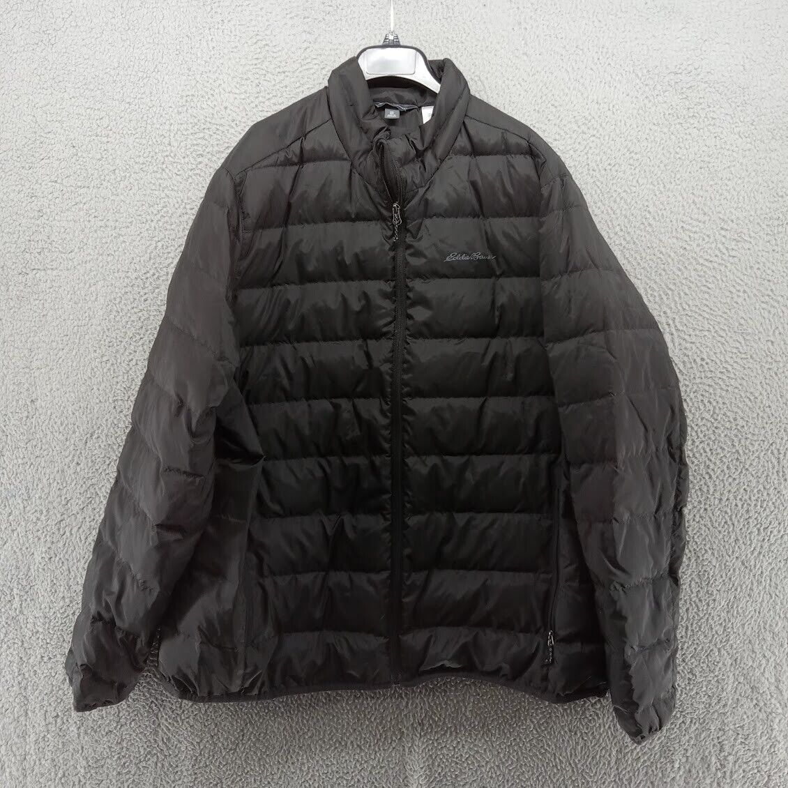 Eddie Bauer Jacket Mens XXL Black Goose Down Puffer Full Zip Eddie Bauer Jacket Mens XXL Black Goose Down Puffer Full Zip