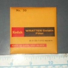 KODAK WRATTEN GELATIN FILTER SEALED 2"X2" 30