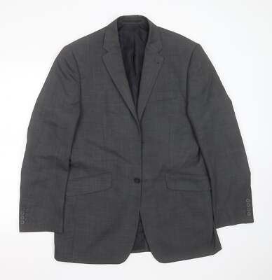 George Anzugjacke Herren grau Polyestermischung Größe 38