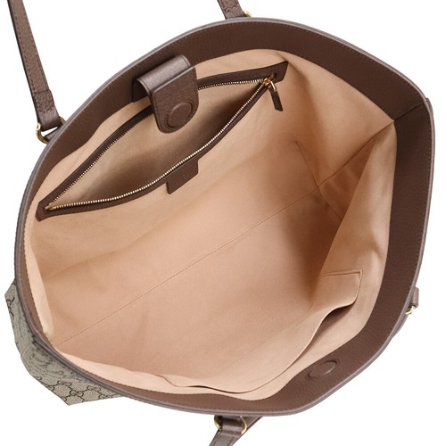 GUCCI OphidiaLarge Tote GG Supreme canvas & Leather, Ebony & Beige 631685 - Picture 3 of 10
