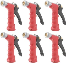 Commercial Threaded Front Insulated Hot or Cold Water Pistol Nozzle - Pack of 6