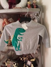 Okie dokie Kids T-Rex Dinosaur Sweater GRAY size 2t
