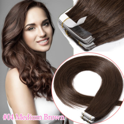 60PCS 150G Remy Tape in Real Human Hair Extensions Russian 12''-24'' Ombre Thick F