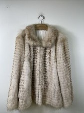 Maximilian Fur 27" Bleached Raccoon Coat Jacket Size Large L - $2,795 Nwt