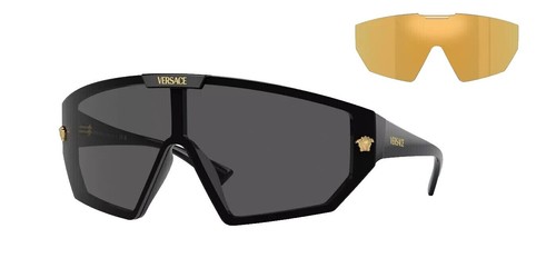 Brand New VERSACE Sunglasses VE 2270D 1252/87 Gold/Dark Grey For