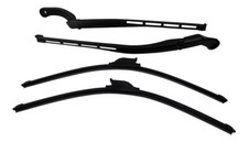 Soft Flat Scheibenwischer + Wischerarm UMRÜST-SET für Audi A6 4B C5 Frontwischer