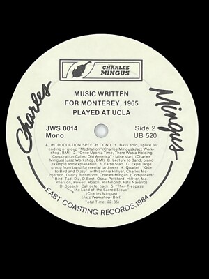 Charles Mingus – Music Written For Monterey, Mono, Numbered Charles Mingus – Music Written For Monterey, Mono, Numbered