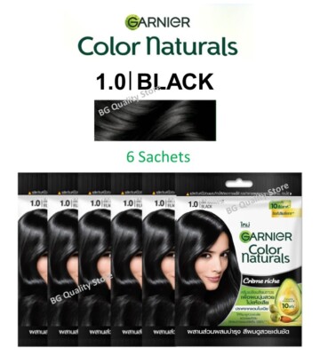 6X Garnier Color Naturals Cream Black Brown Red Ash Shades Grey Hair Coverage