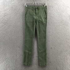 Cabi Utility Skinny Pants Womens 2 actual 28x29 Green Mid Rise Zip Fly Pocket