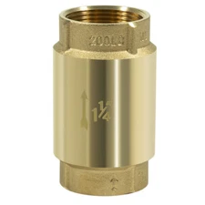 1 1/4" NPT Brass Check Valve Female Pipe Thread FPT Flow Well Pump 200 PSI 180 F