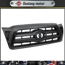 Grille Bumper Replacement For 2005-2011 Toyota Tacoma Gloss Black Mesh Plastic