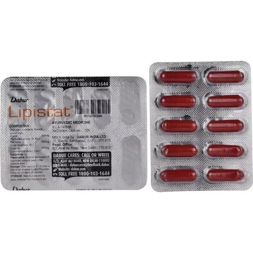 Dabur Lipistat Kapseln (50 Kapseln) Cholesterinsenkung pflanzlich ayurvedisch - Bild 2 von 5