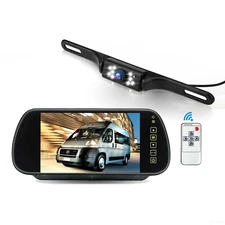 7" Car Rear View Mirror Parking Monitor Night Vision Backup Reverse Camera Gear