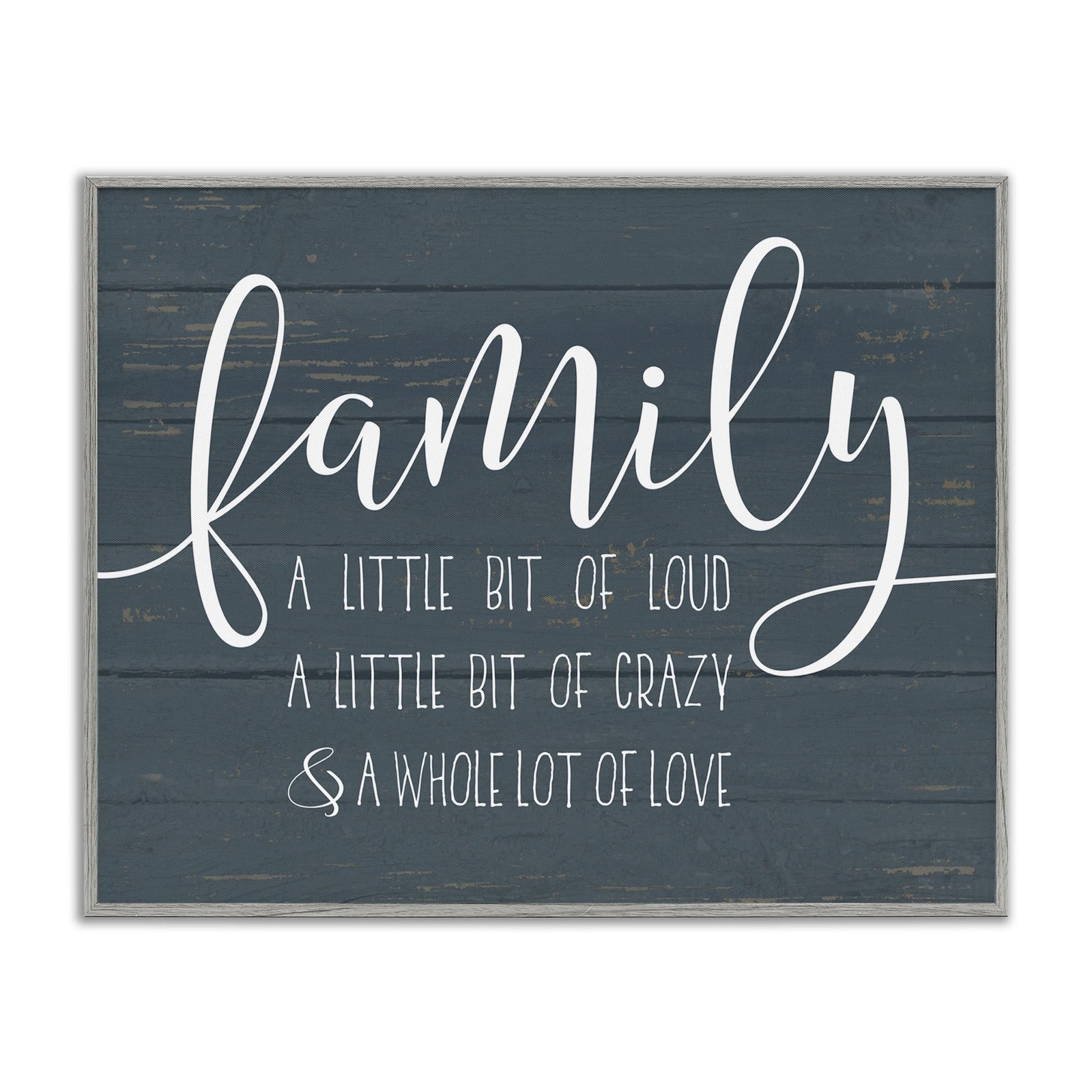 Family Loud Crazy Love Framed Giclee Art Design by Lettered and Lined