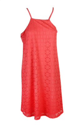 Nine West Fire Coral Lace Apron Shift Dress 8