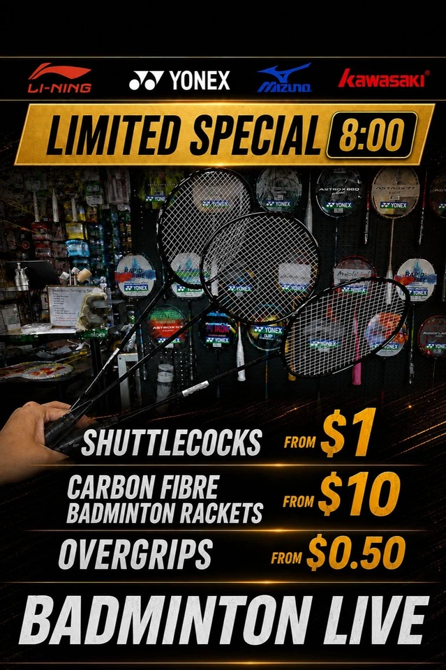 A$10 Badminton Racquet?! 🔥 1$ Shuttlecock?!