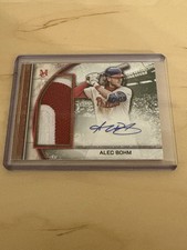 Topps Museum Momentous Material Jumbo Patch Autograph Alec Bohm Phillies 3/5