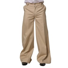 DOLCE & GABBANA Pantaloni Beige Cotone Dritto Uomo Vestito Pantalone IT48/W34...
