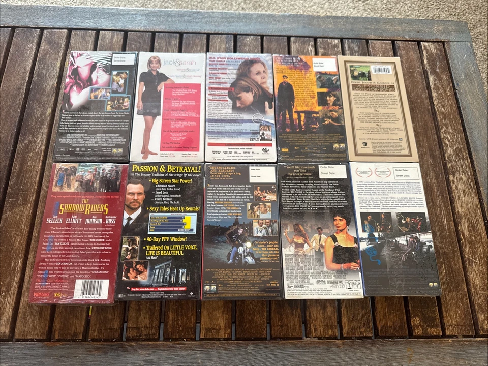 VHS Lot 6 (10) Demo Promo Screener 90’s Sealed David Cronenberg Jared Leto … Foto 2 de 4