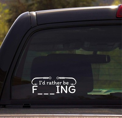 Id Rather Be Fishing Vinyl Decal