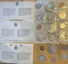 Three - 1965 Canada Silver Mint Sets w/coa & envelope
