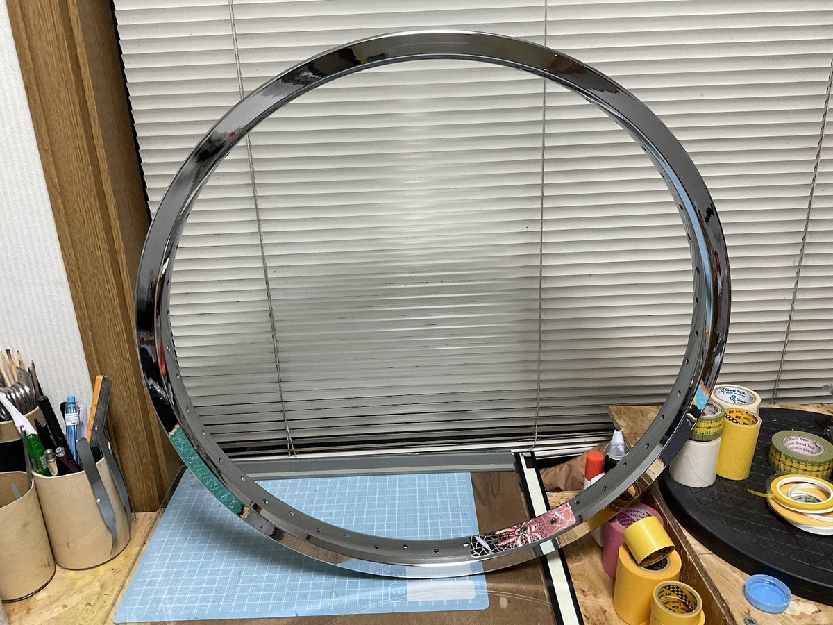 vintage Japan Araya Super 7X 48H Chrome Old School BMX Rim mid