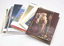 25 Christmas Greeting Cards Mixed Styles Holiday Variety Unused Envelopes GC100