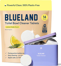Toilet Bowl Cleaner Tablets, Starter Set, 14 Count with Tin, Lemon Cedar, Plasti