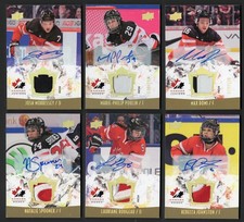 2015 2015-16 Upper Deck Team Canada Juniors Gold Patch Autograph Pick From List